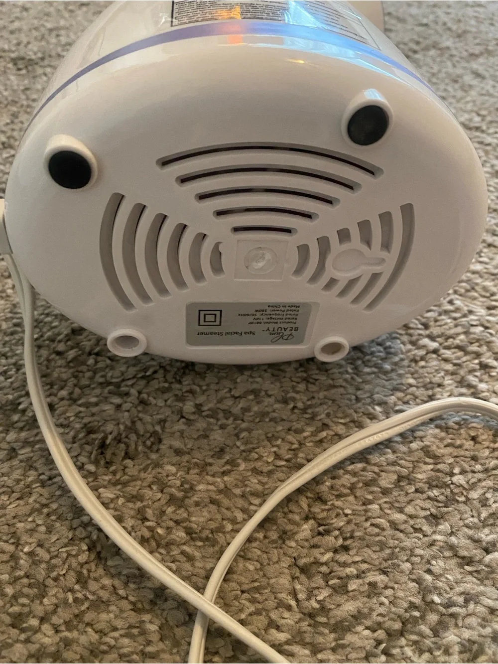 Steam Facial Sauna for Women - White with Purple Mask